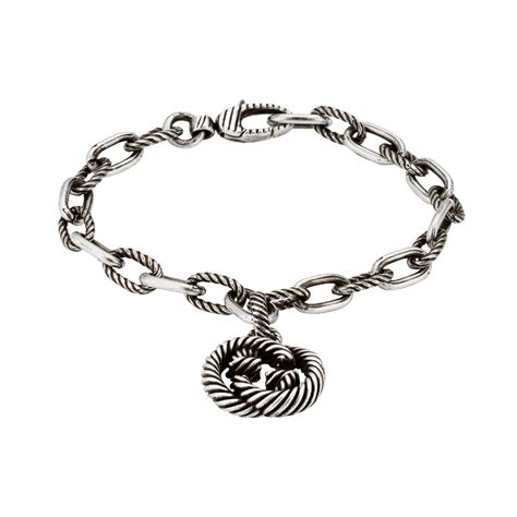 gucci bracelet with interlocking g|interlocking g silver groumette bracelet.